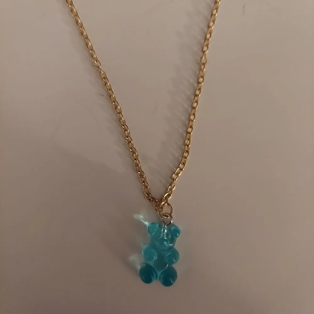 Gummy Bear Pendant Necklace & Drop Earrings - Picture 4 of 4